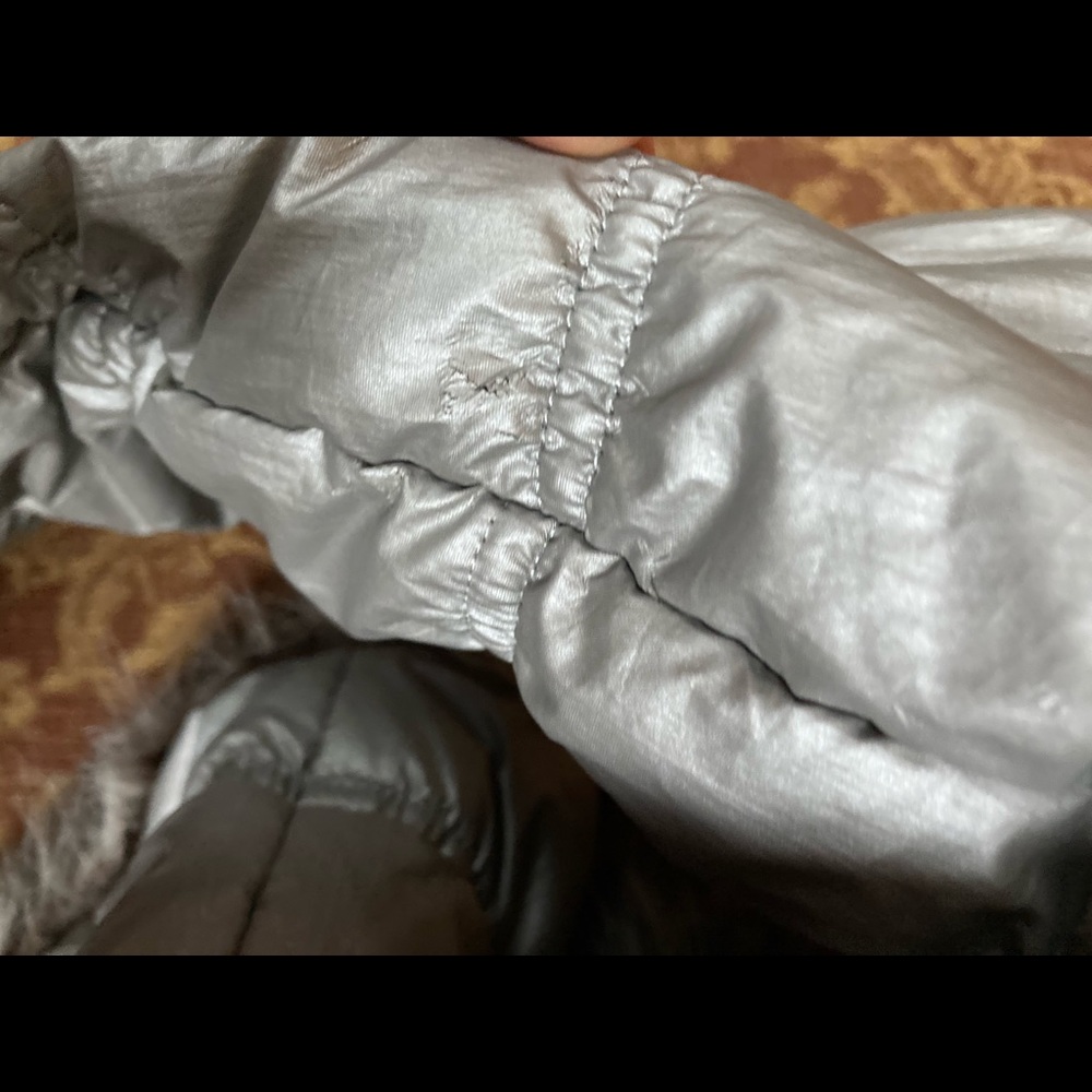 INC Silver Jacket with Fur - Picture 12 of 17